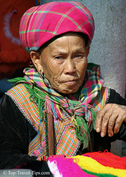 Elderly woman - Sapa Vietnam Portrait of an elderly woman in Sapa in Vietnam